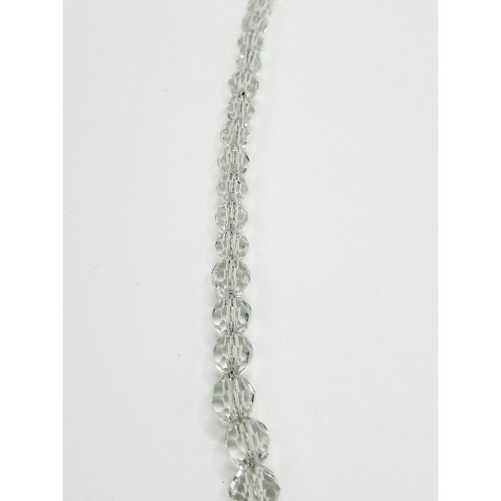 Vintage Graduated‎ Faceted Crystal Bead On Chain Necklace 18.5” - Picture 3 of 9